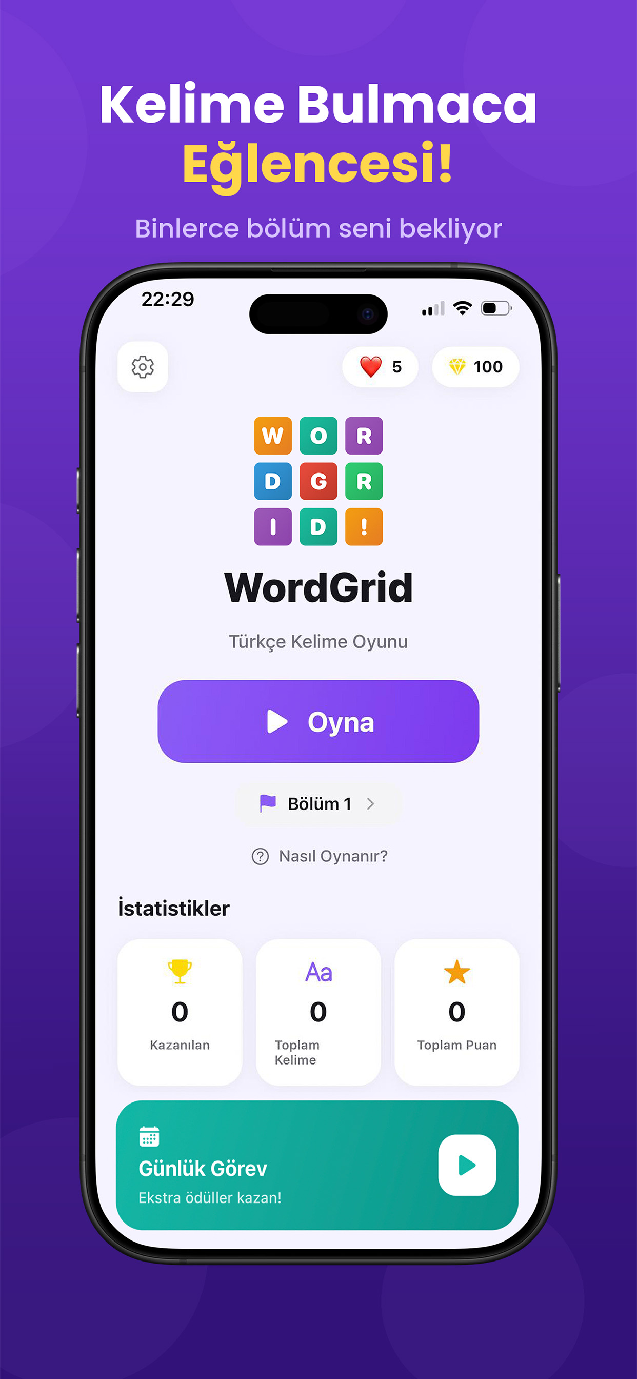 WordGrid Ana Ekran